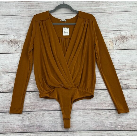 Intimately Free People X REVOLVE Turnt Bodysuit Women's Medium Honey Ginger NEW - Picture 1 of 9